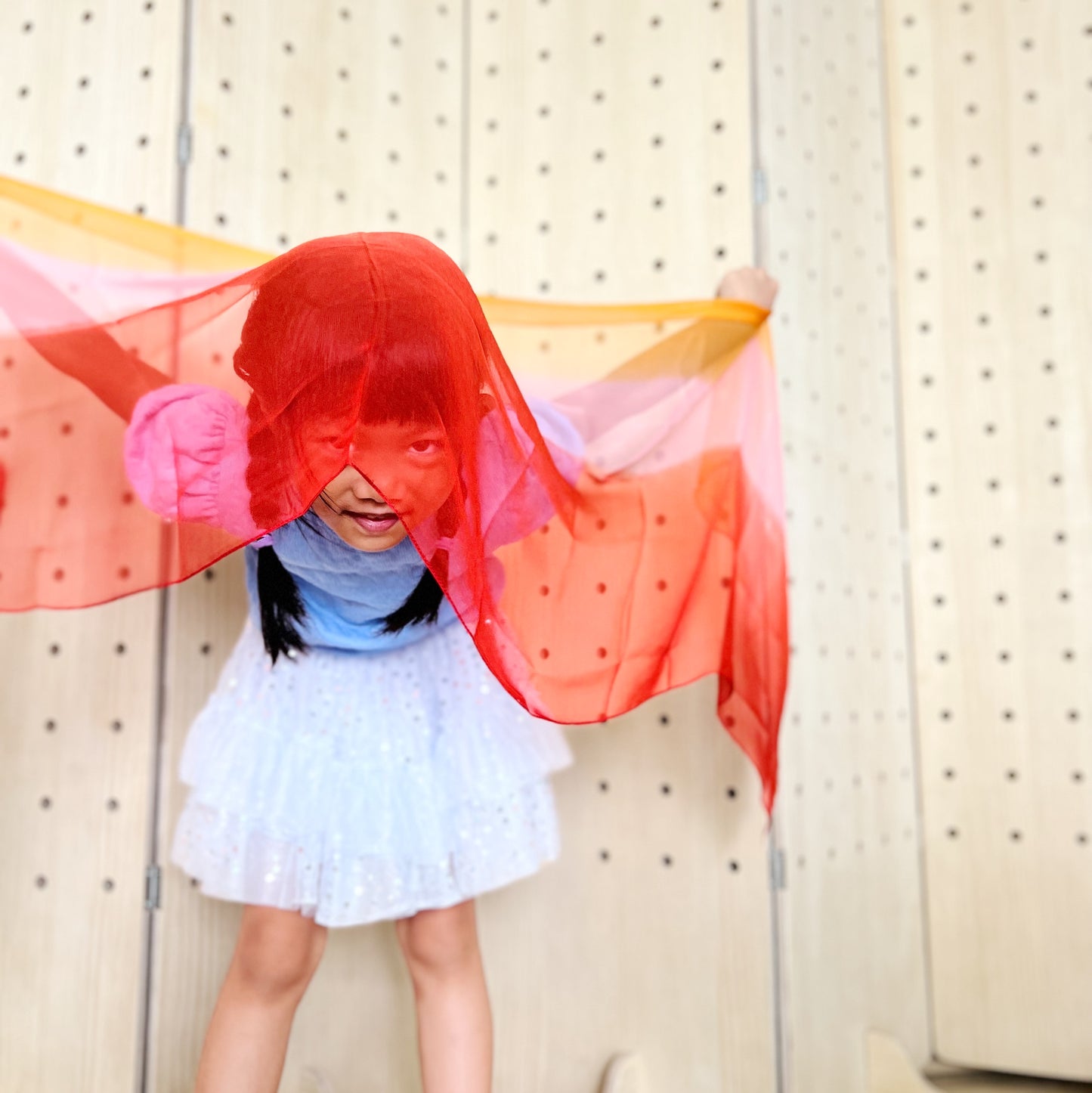 Play & Learn Sensory Scarf (Light Blue)