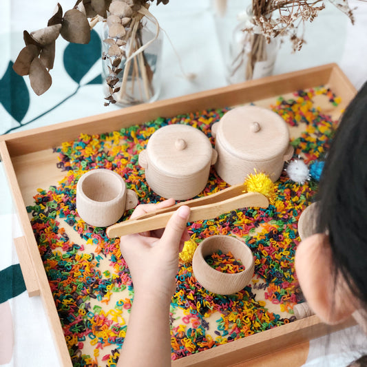 Wooden Sensory Bin Montessori Play Tools