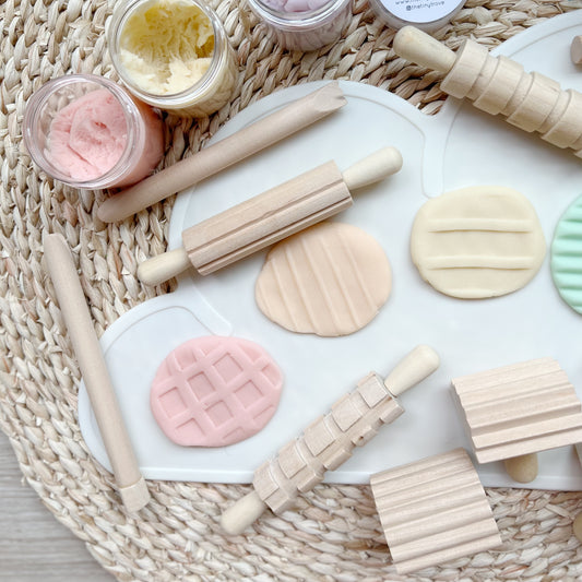 Wooden Montessori Stamping Tools Set (12 Pieces)