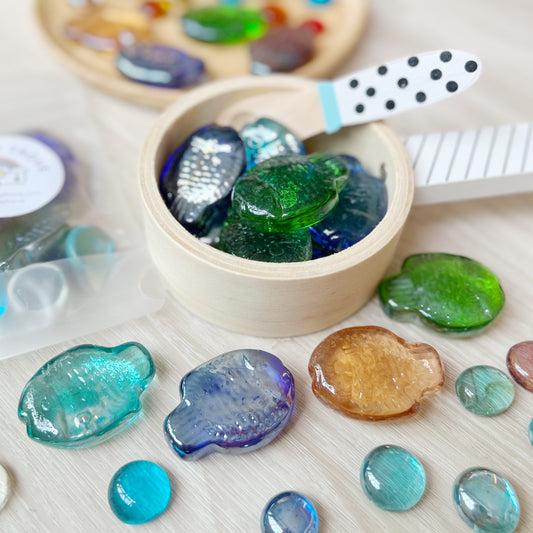 Fish Glass Pebbles Loose Parts