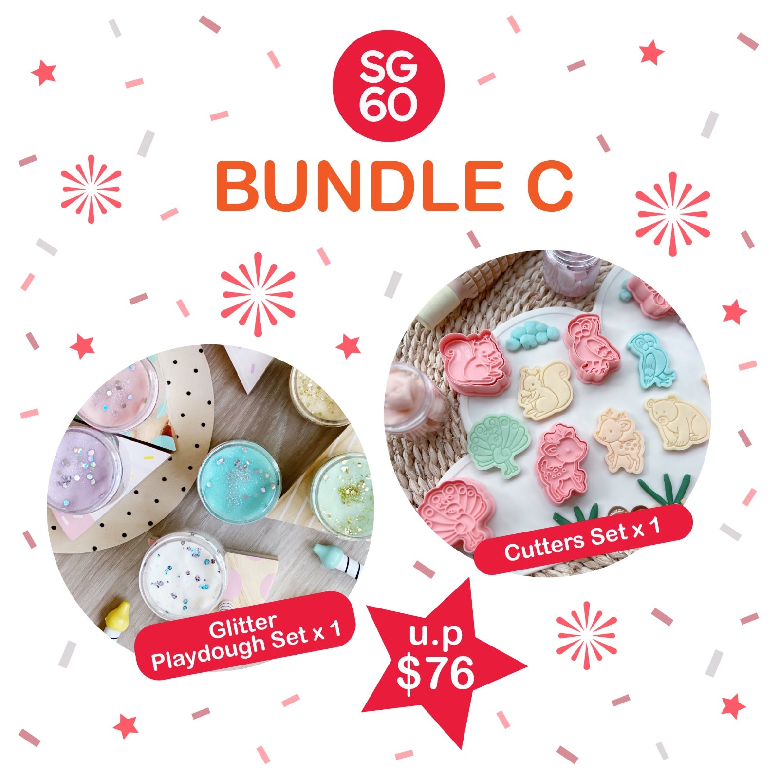 SG60 Bundle C – Play Dough Glitter Celebrations