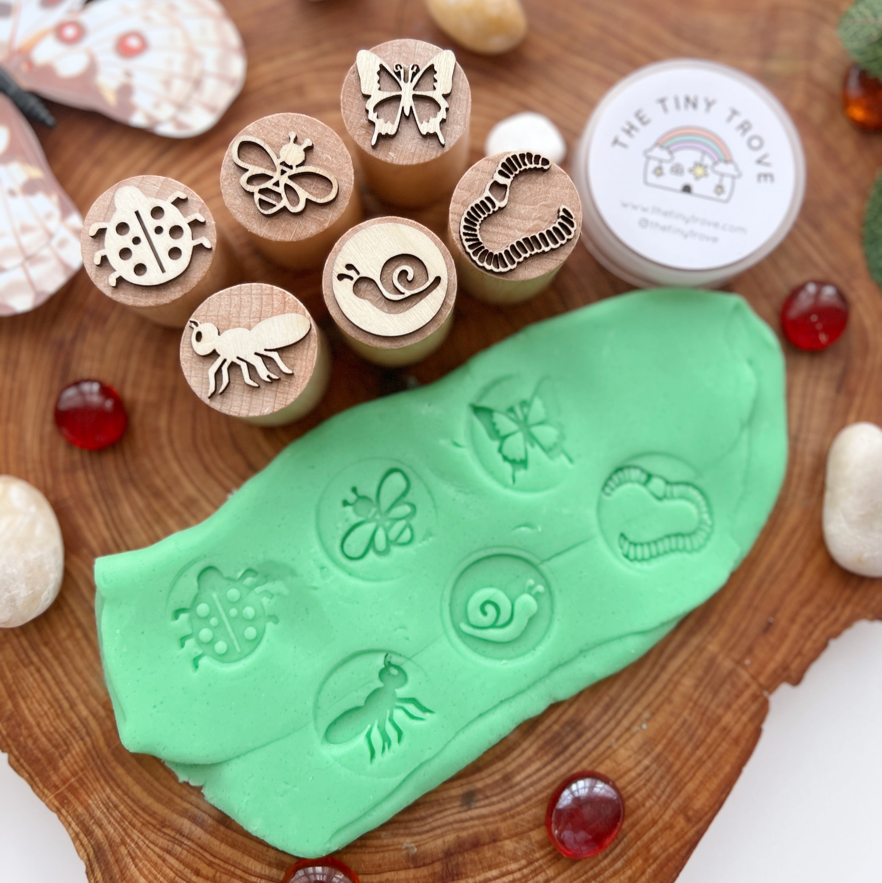 Insect Kingdom Wooden Stampers Set
