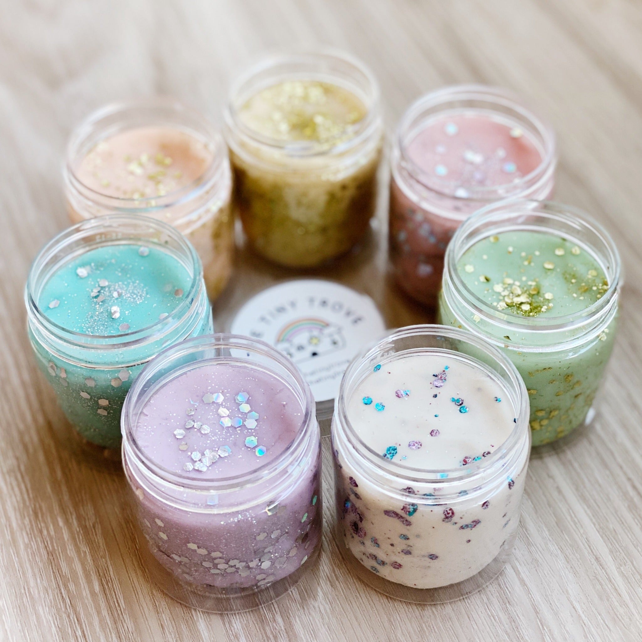 Pastel Glitter Play Dough 3 Tubs Set