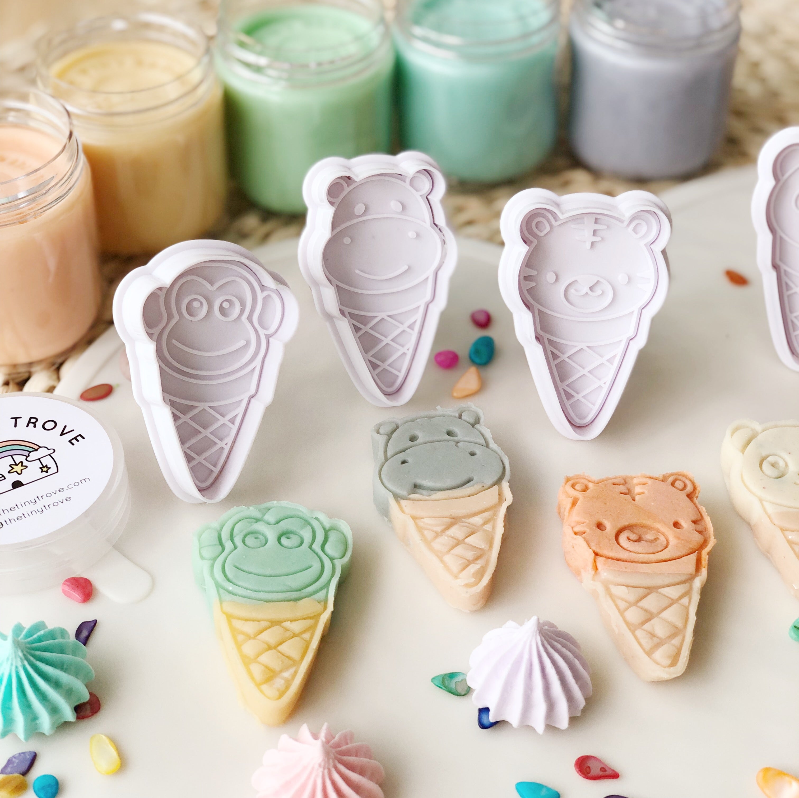 Ice Cream Animal Plunger Cutter Party Pack