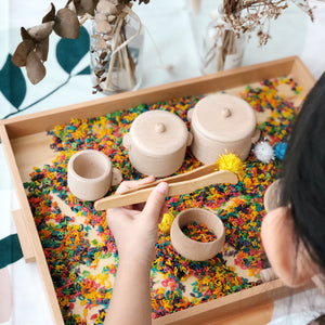 Wooden Sensory Bin Montessori Play Tools