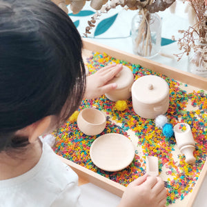 Wooden Sensory Bin Montessori Play Tools