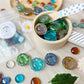 Sunflower Glass Pebbles Loose Parts