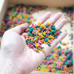 Rainbow Sensory Alphabet Pasta