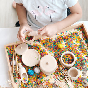 Wooden Sensory Bin Montessori Play Tools