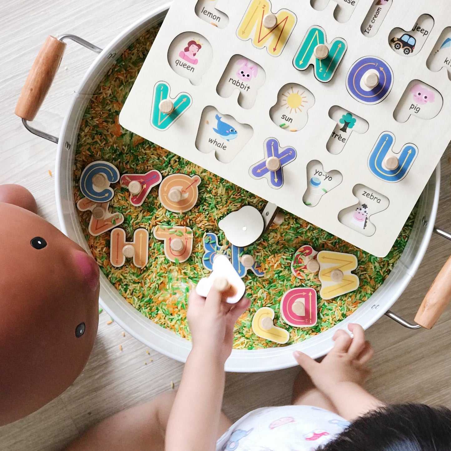 Rainbow Sensory Rice