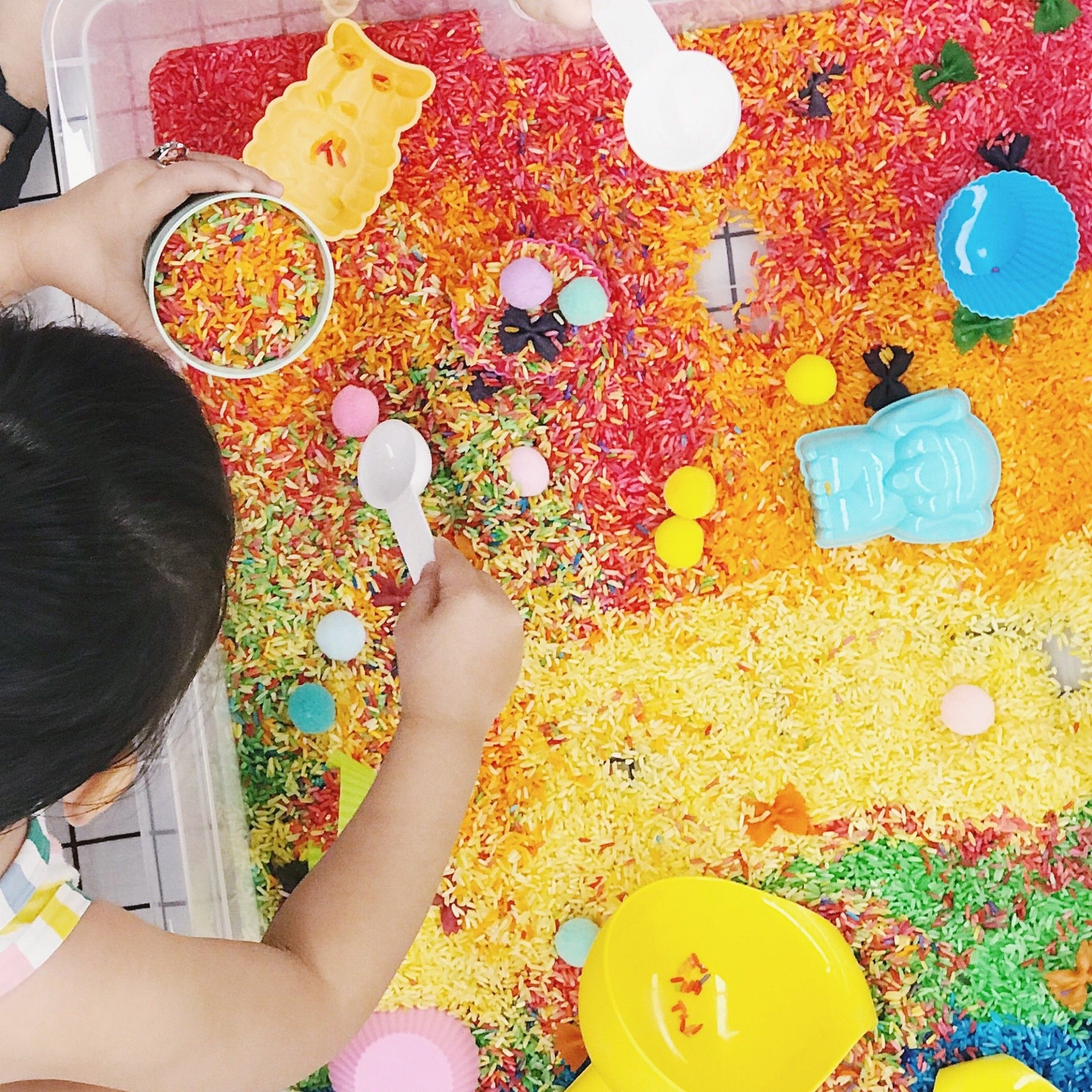 Rainbow Sensory Rice
