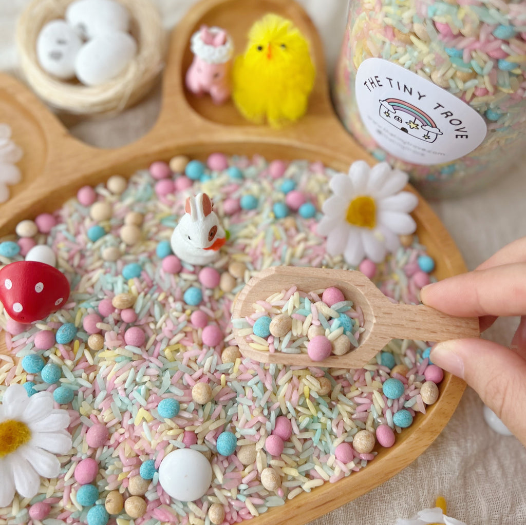 Easter Rainbow Eggs Sensory Bin Filler