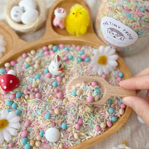 Easter Rainbow Eggs Sensory Bin Filler