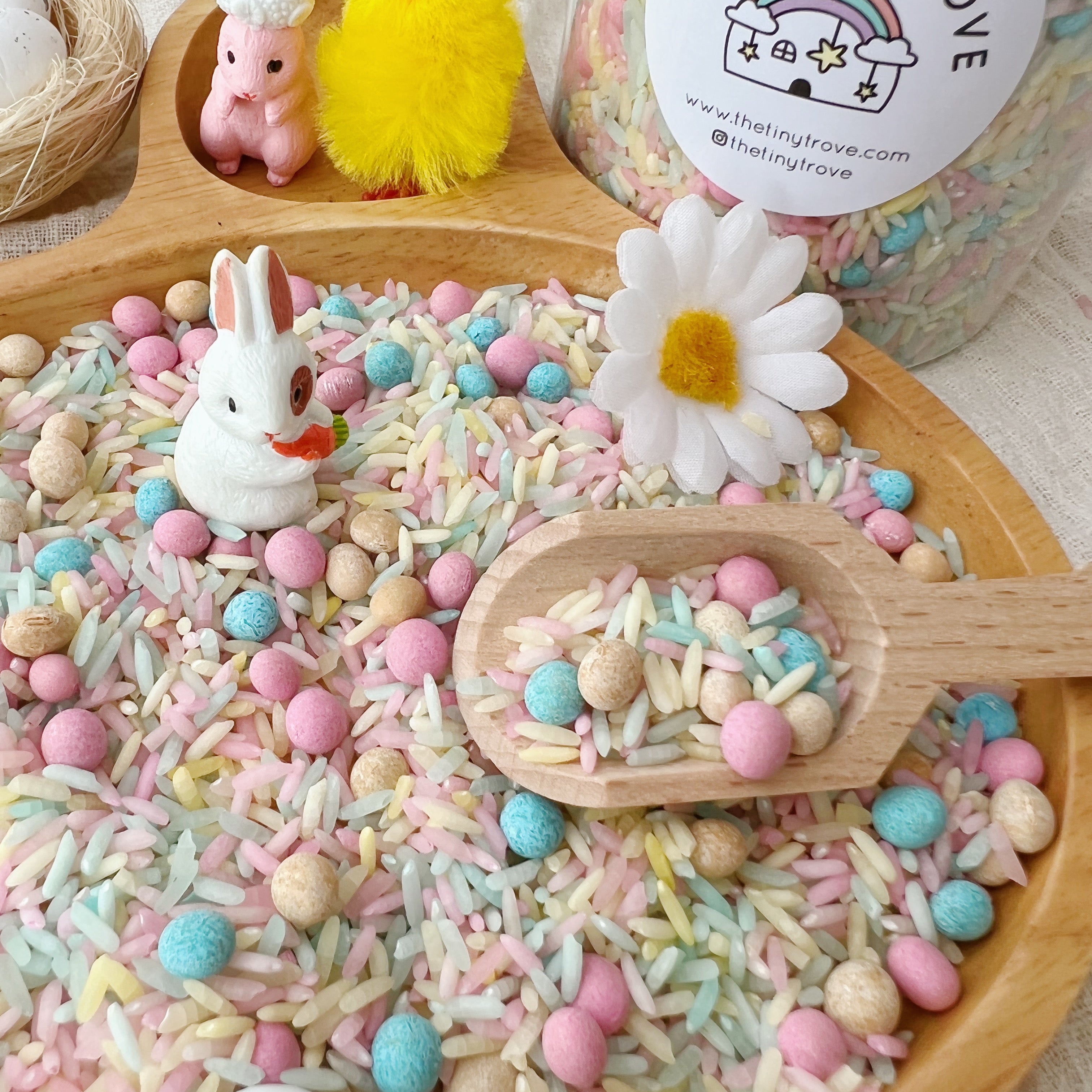 Easter Rainbow Eggs Sensory Bin Filler