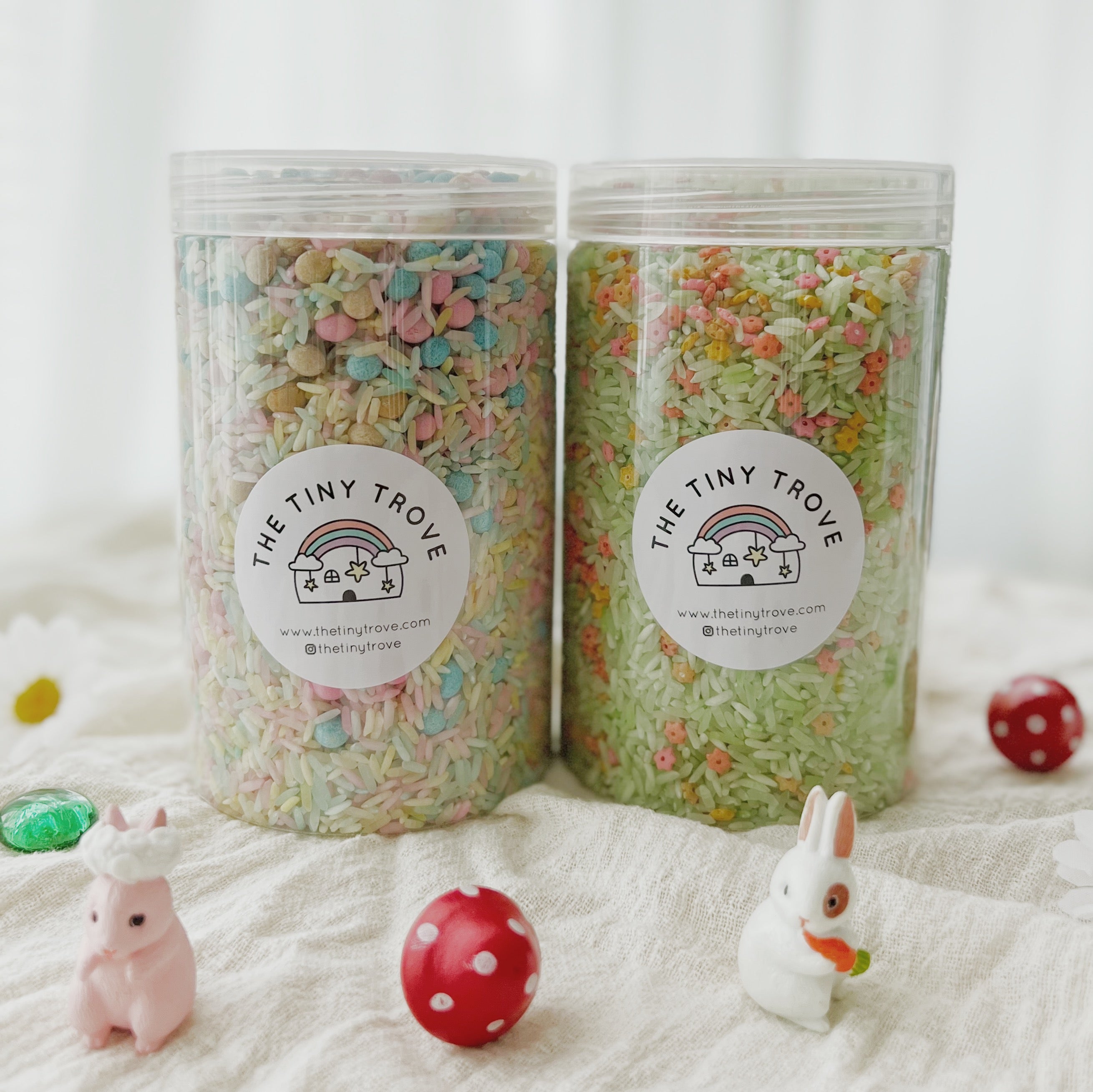Easter Rainbow Eggs Sensory Bin Filler