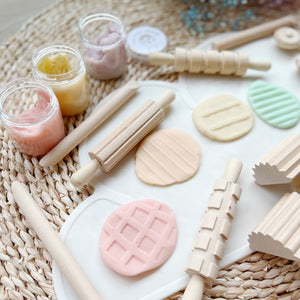Wooden Montessori Stamping Tools Set (12 Pieces)