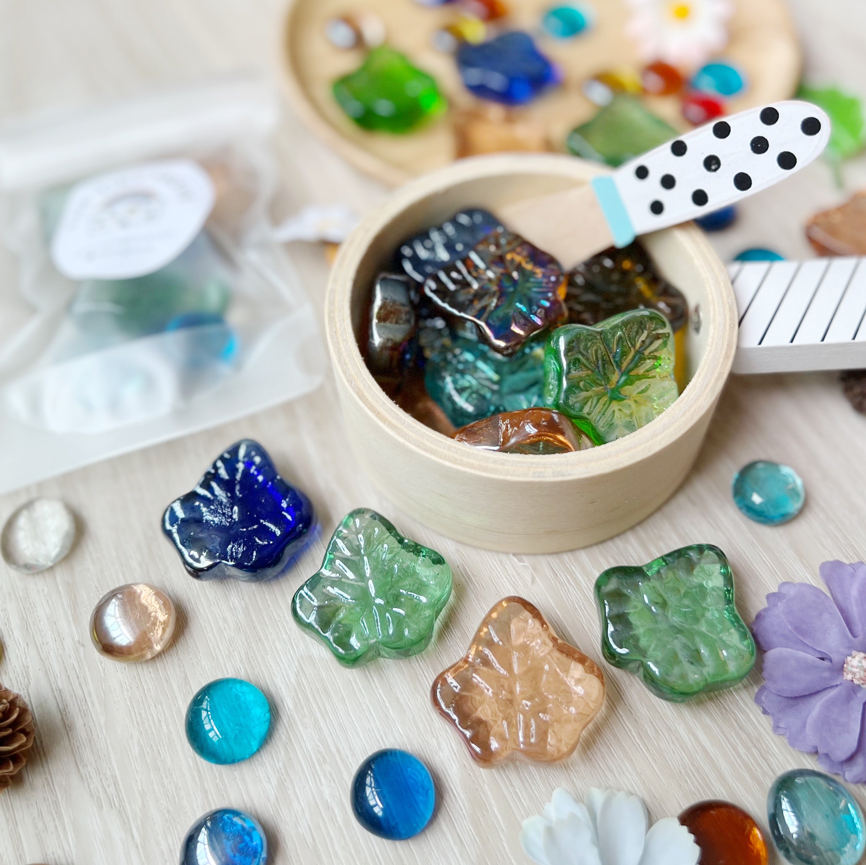 Butterfly Glass Pebbles Loose Parts