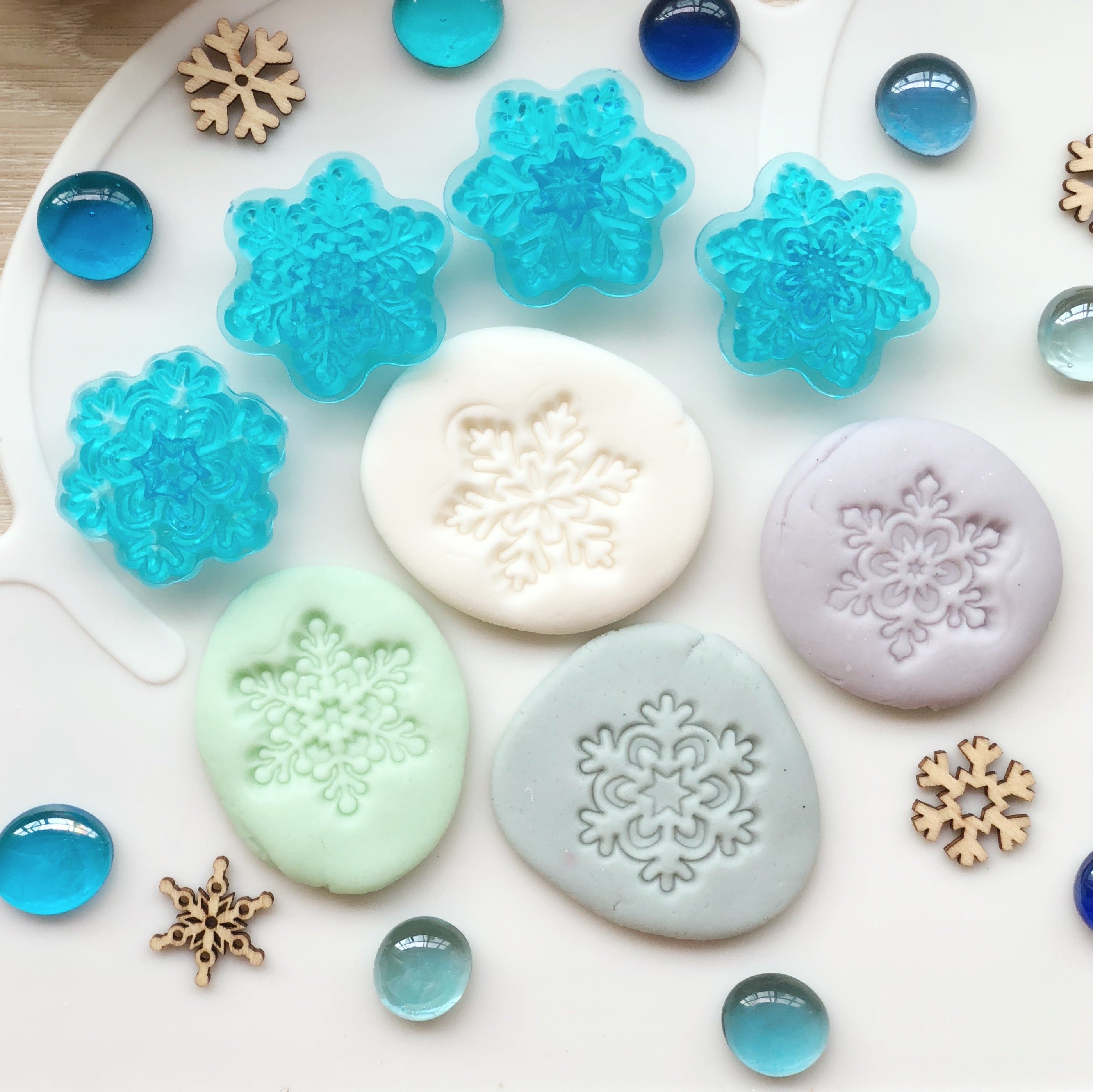 Frozen Ice Snow Flake Stampers Set