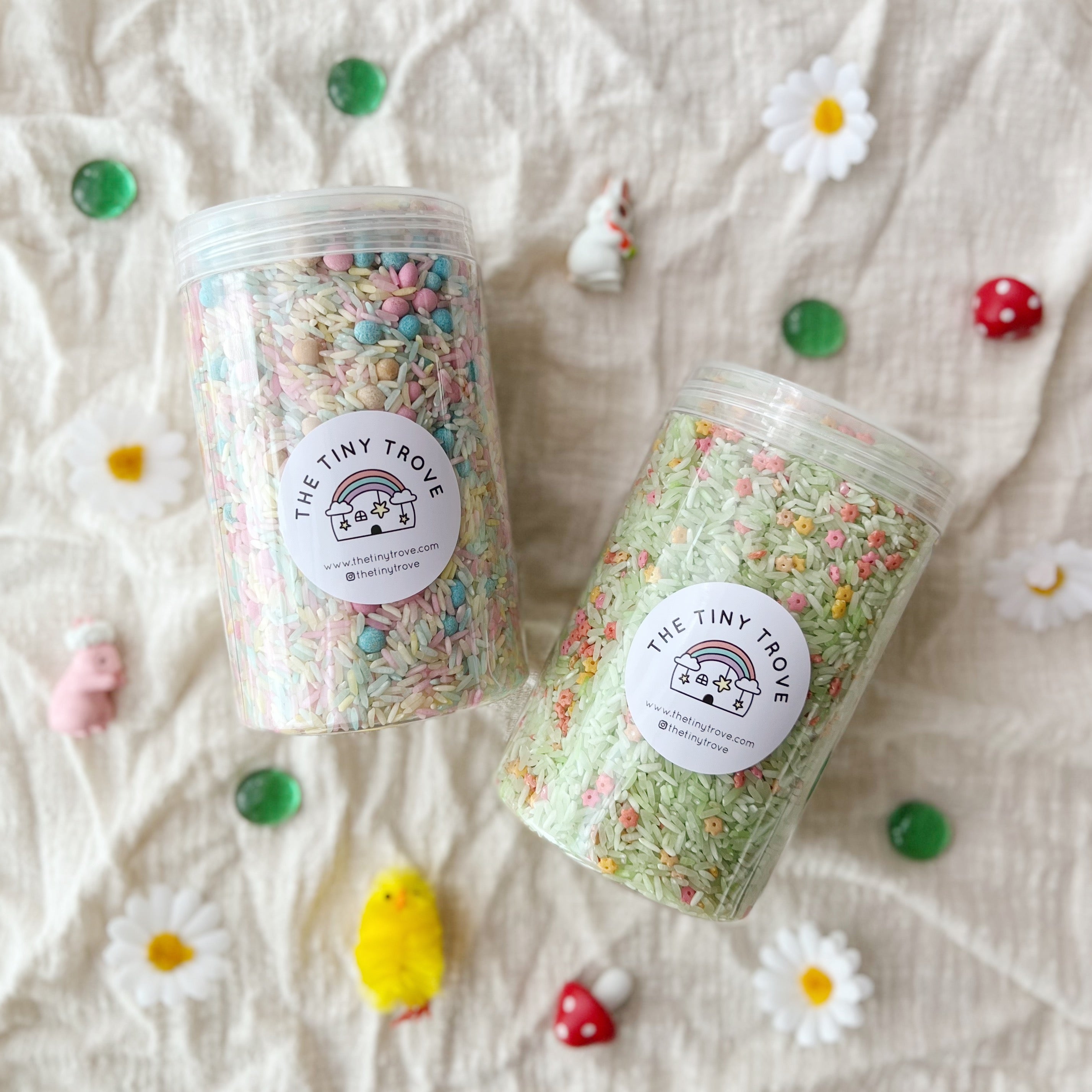 Easter Rainbow Eggs Sensory Bin Filler