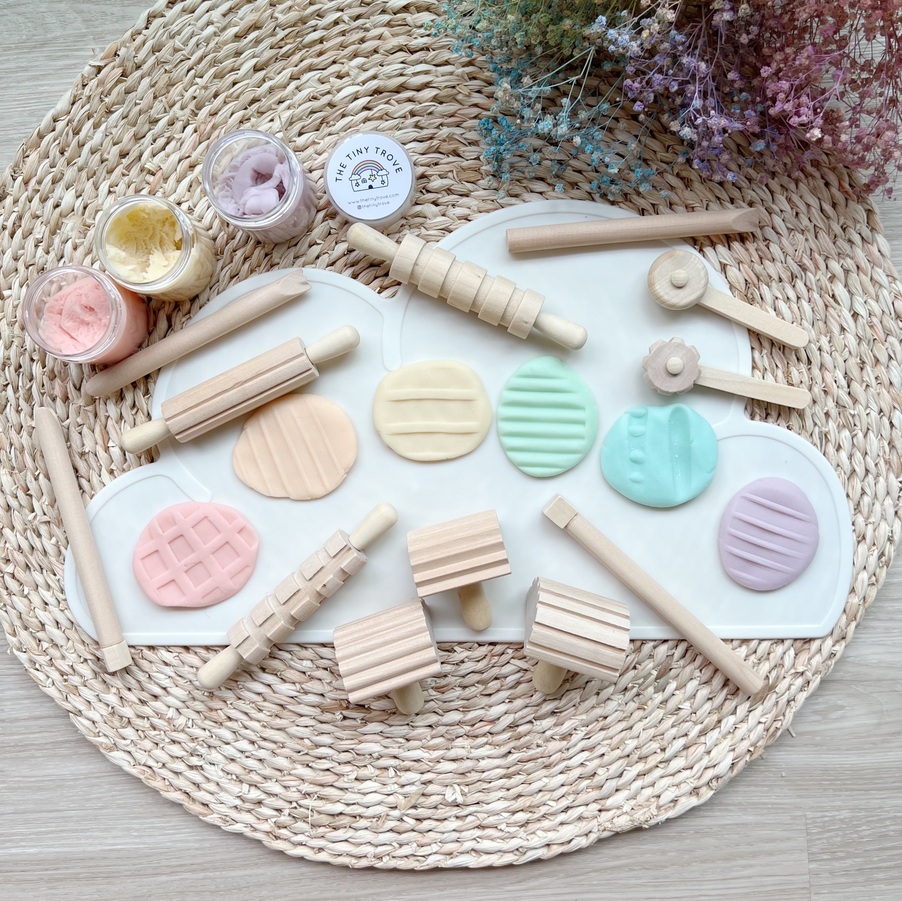 Wooden Montessori Stamping Tools Set (12 Pieces)