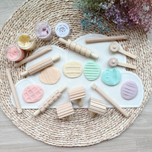 Wooden Montessori Stamping Tools Set (12 Pieces)