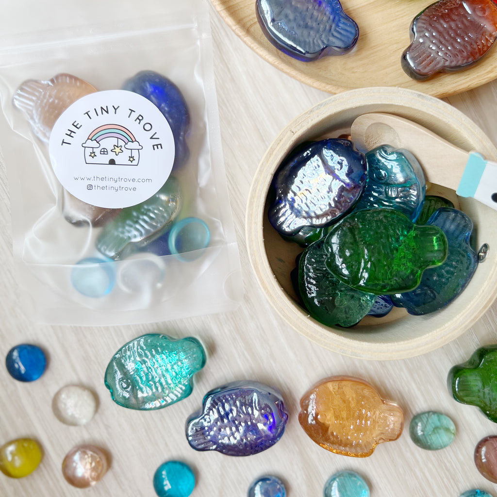 Fish Glass Pebbles Loose Parts